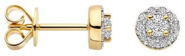 Blush Blush Oorbellen LG7011Y 14k Geelgoud met 0,29crt H SI Briljant gespelen Lab Grown Diamant 5.5mm Goud