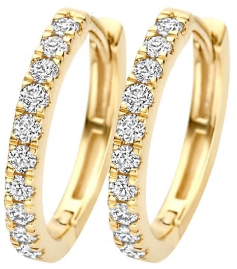 Blush Blush Oorbellen LG7012Y 14k Geelgoud met 0.33crt H SI Briljant geslepen Lab Grown Diamant 14,2mm Goud