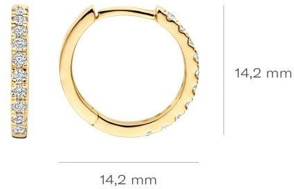 Blush Blush Oorbellen LG7012Y 14k Geelgoud met 0.33crt H SI Briljant geslepen Lab Grown Diamant 14,2mm Goud
