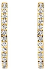 Blush Blush Oorbellen LG7013Y 14k Geelgoud met 0,50crt H SI Briljant gespelen Lab Grown Diamant 1.8mm x 21.2mm Goud