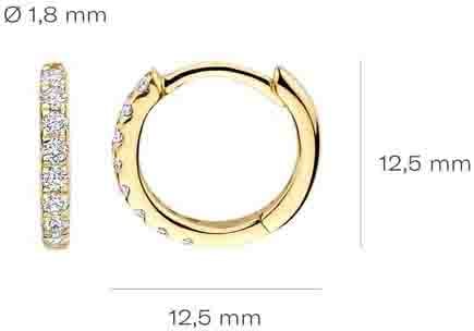 Blush Blush Oorbellen LG7029Y 14k Geelgoud 0.24crt H SI Briljant geslepen Labgrown Diamant 1.8mm x 12.5mm Goud