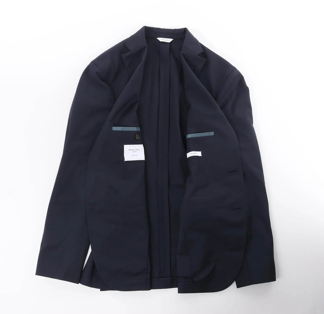 Boglioli Boglioli Wool Casual Blazer in Navy Blue, Size 50 IT Blauw