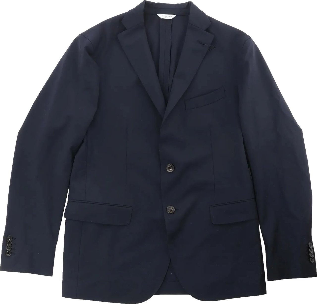 Boglioli Wool Casual Blazer in Navy Blue, Size 50 IT Blauw