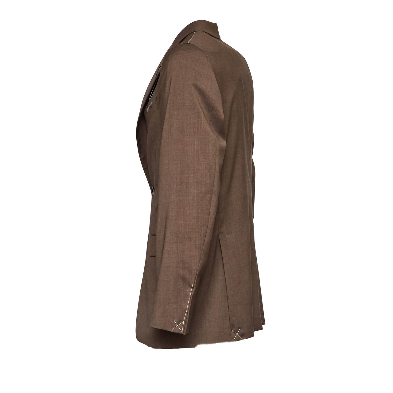 Boglioli Brown Single-Breasted Suit Jacket with Flap Pockets Grijs
