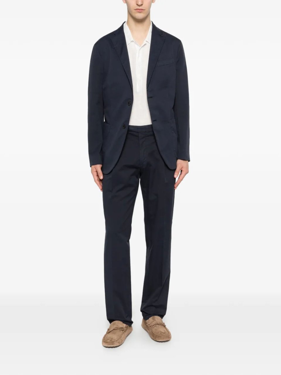Boglioli Tailored Two-Button Notch Lapel Suit Blauw