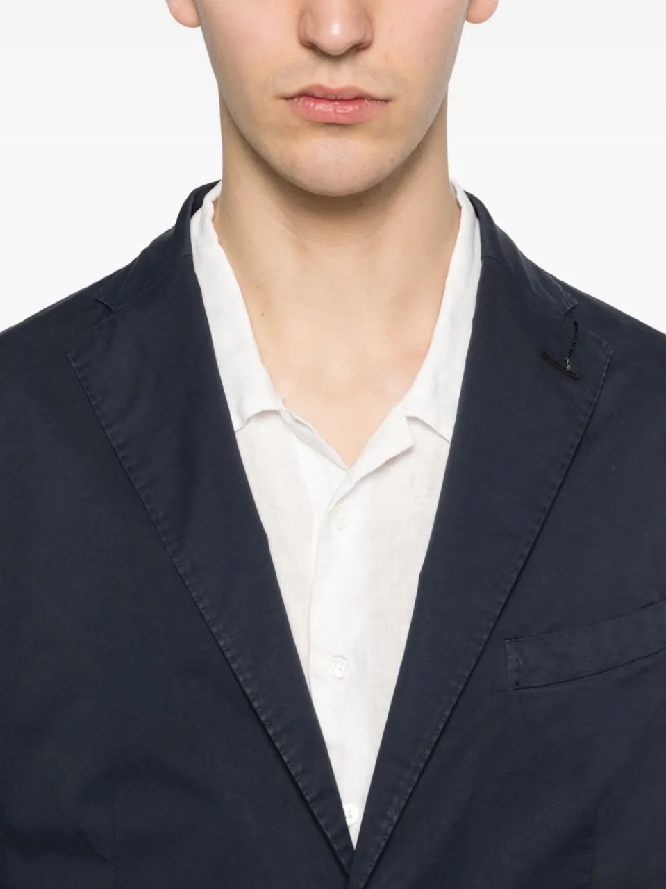 Boglioli Tailored Two-Button Notch Lapel Suit Blauw