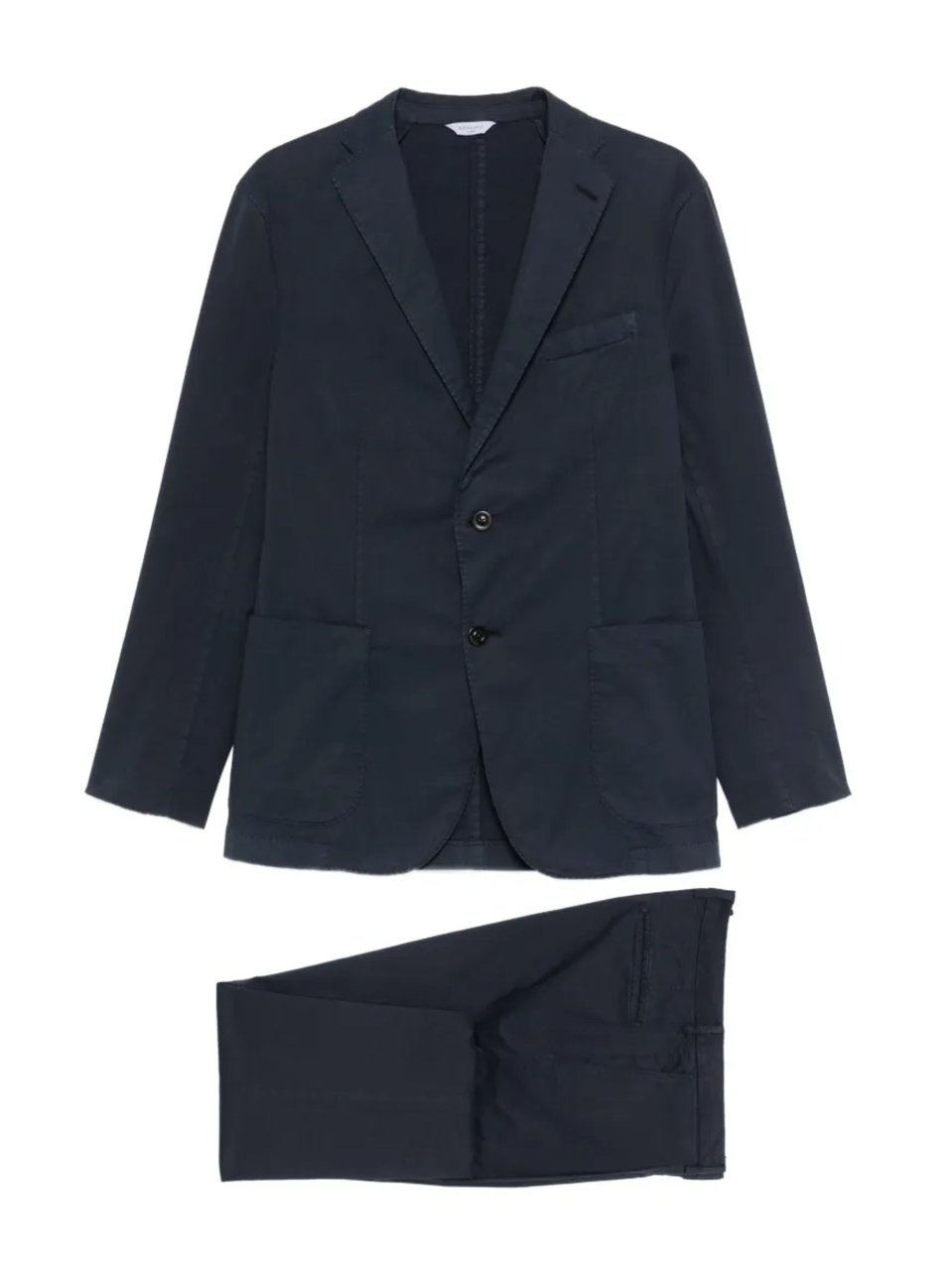 Boglioli Tailored Two-Button Notch Lapel Suit Blauw