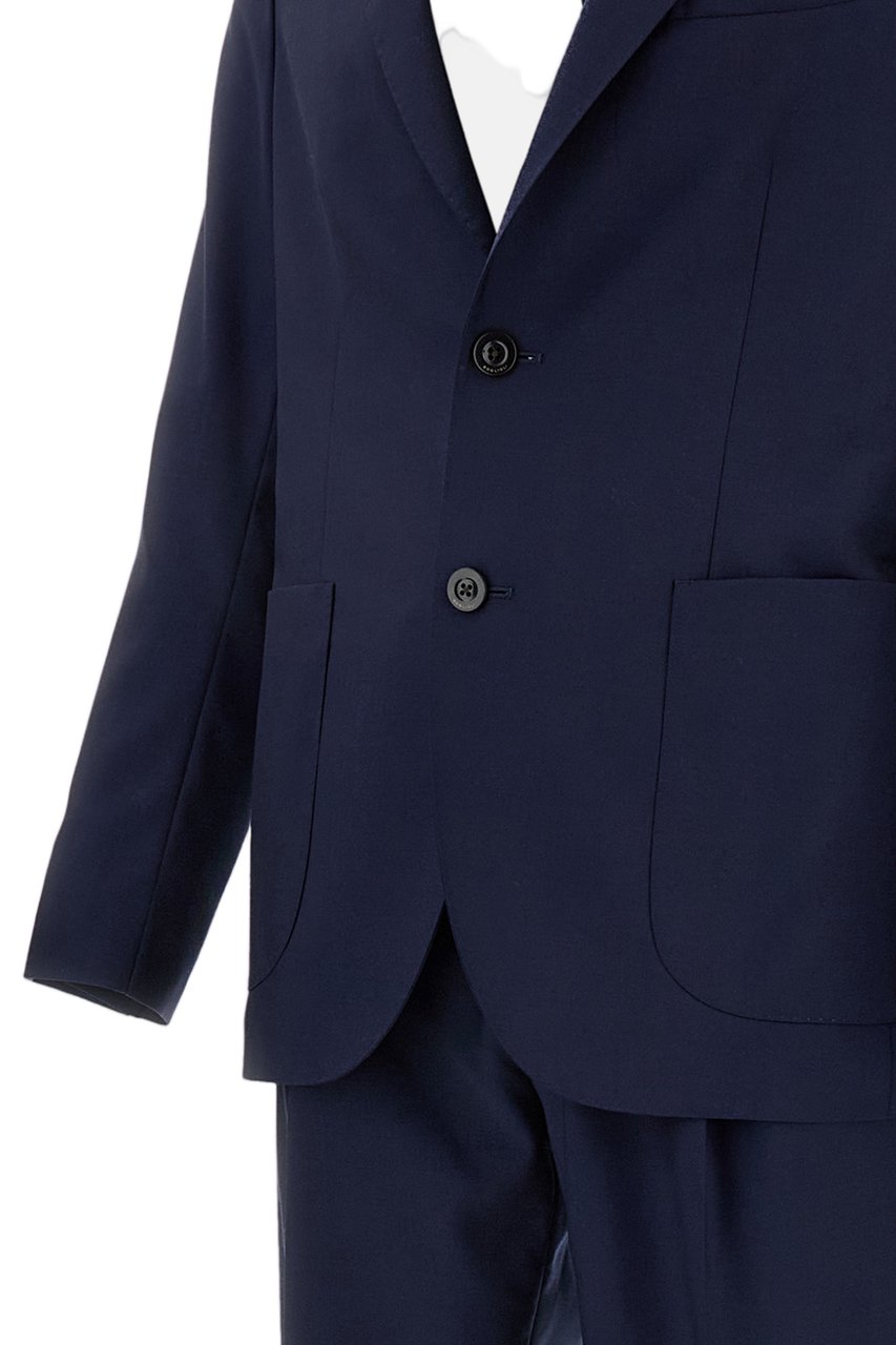 Boglioli Tropical Wool Single-Breasted Suit Blauw