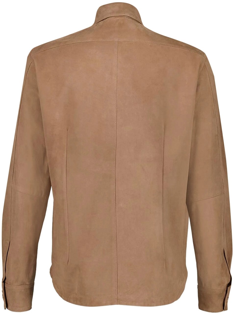 Boglioli Suede Leather Classic Collar Jacket Bruin