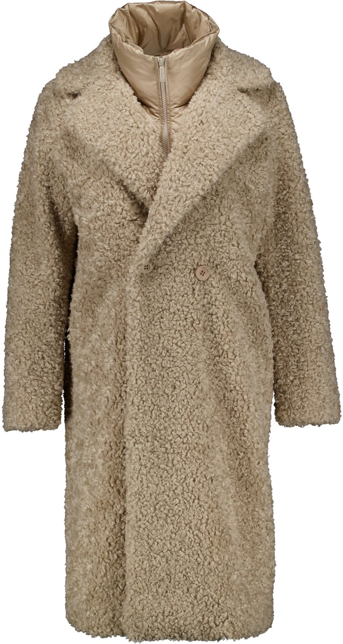 Bomboogie Bomboogie Fur Long Coat Zand Cw9360 Sfc5 Beige
