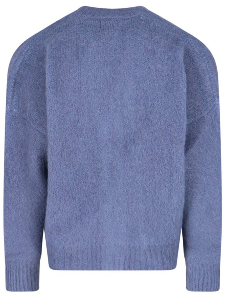 Bonsai Mohair-Blend Cardigan – Blue With Embroidery Blauw