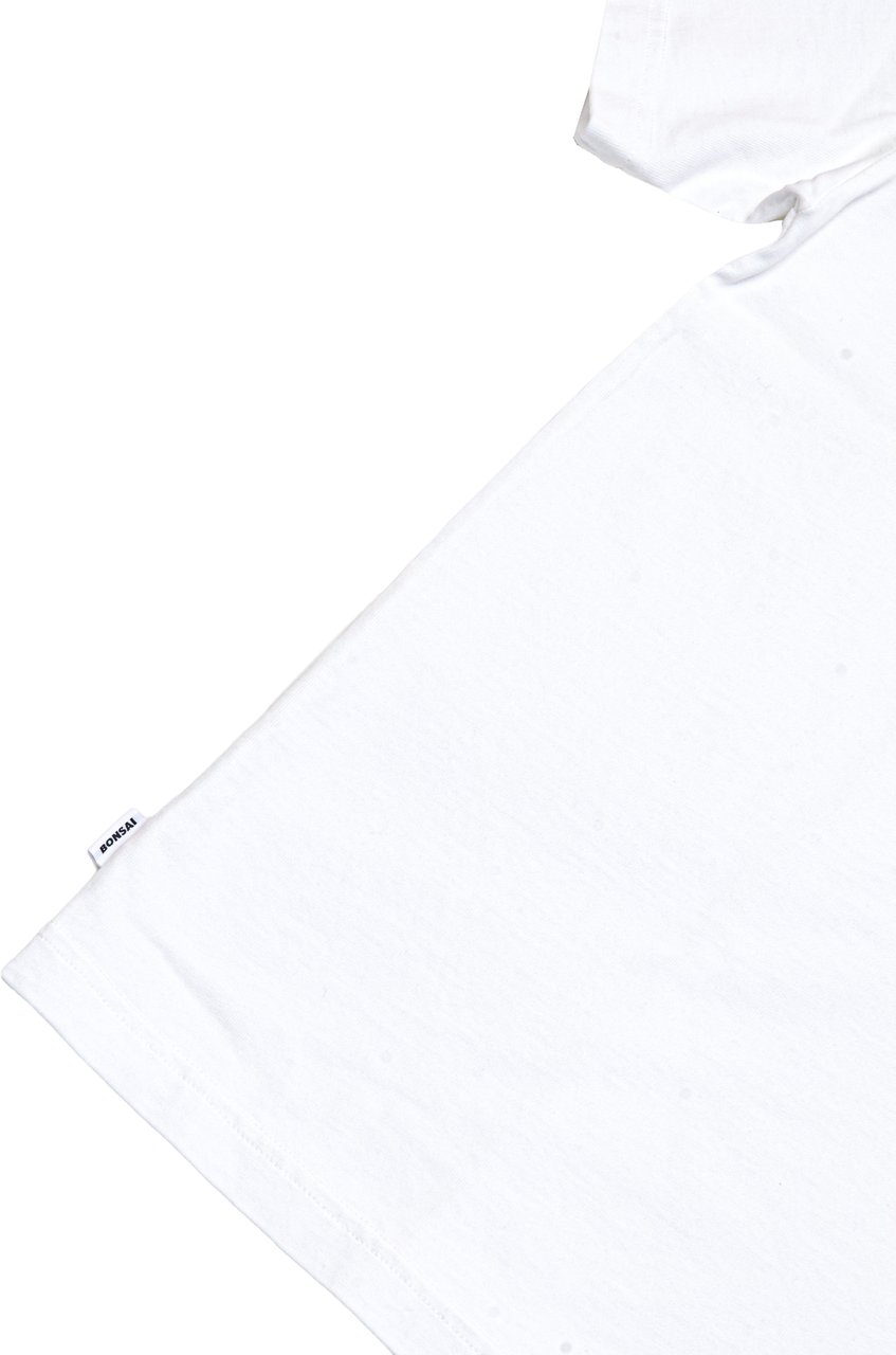 Bonsai T-Shirt Embroidery Logo Bianca Wit