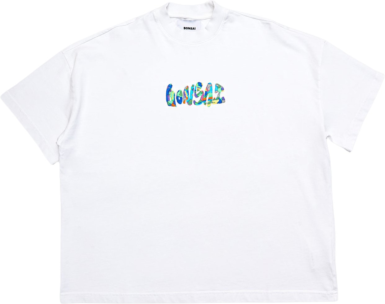 Bonsai T-Shirt Embroidery Logo Bianca Wit