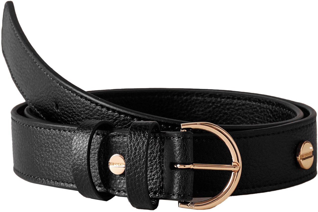 Borbonese BELT - Leather belt Zwart