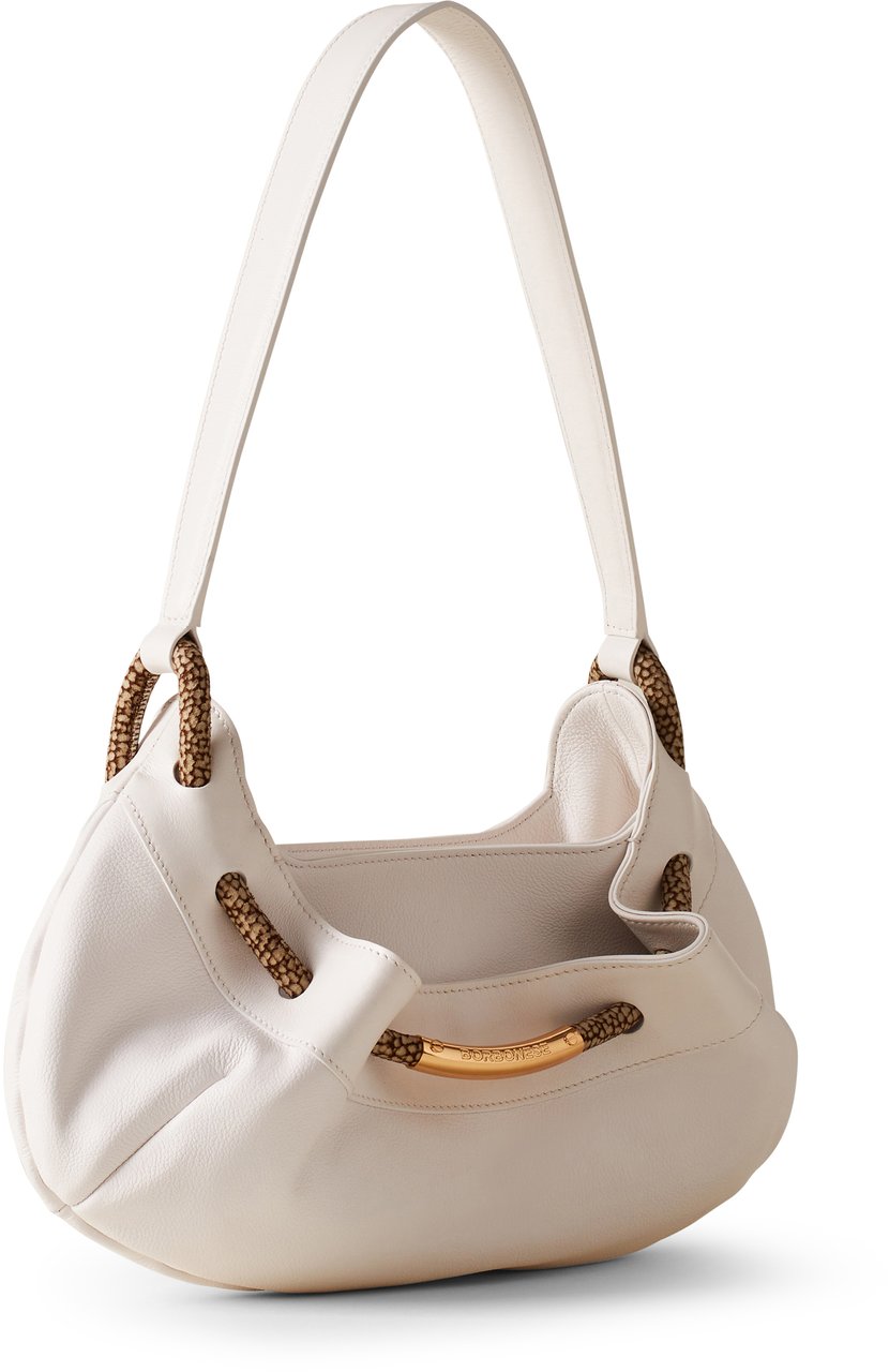 Borbonese FILO HOBO MEDIUM Wit