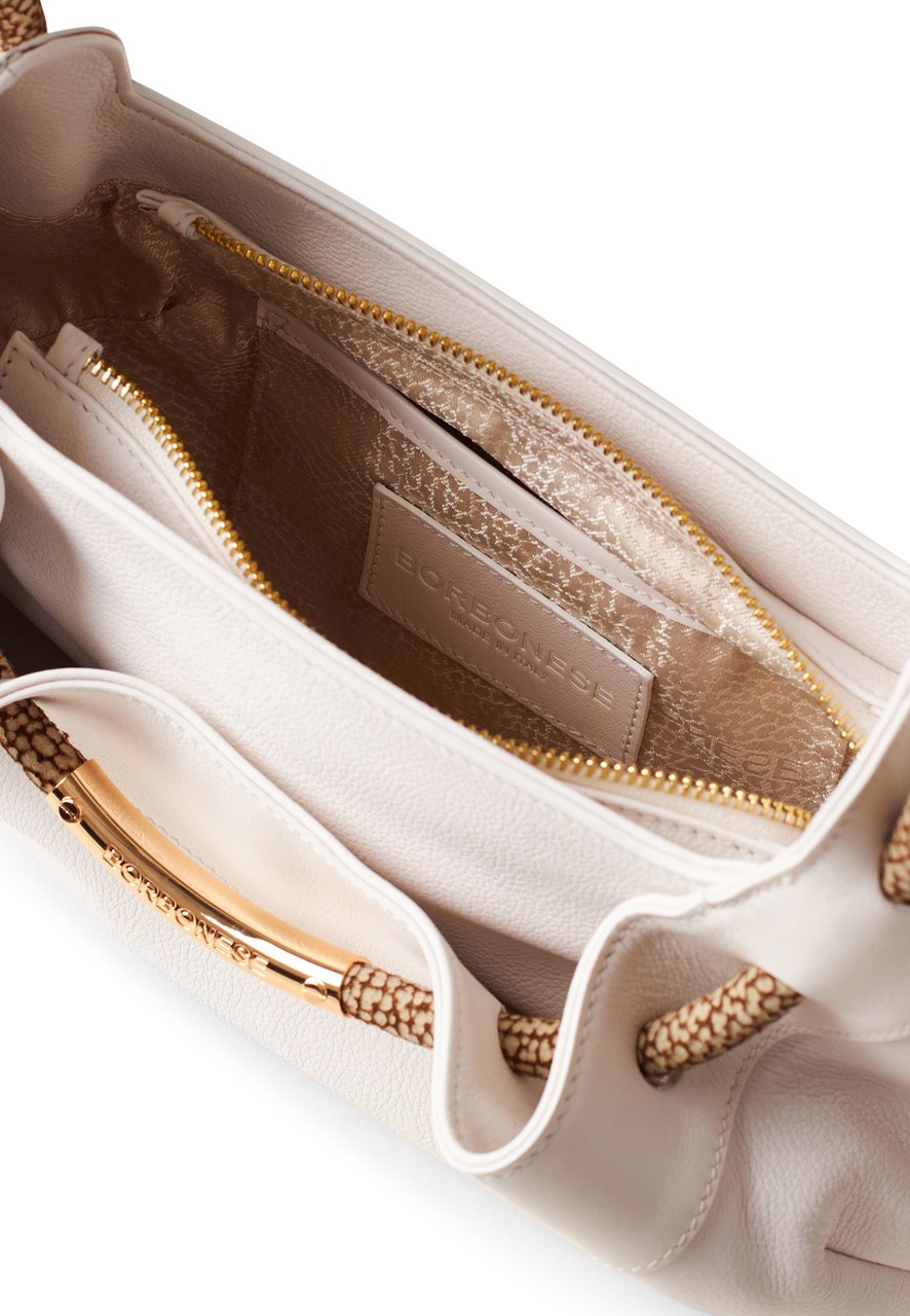 Borbonese FILO HOBO MEDIUM Wit