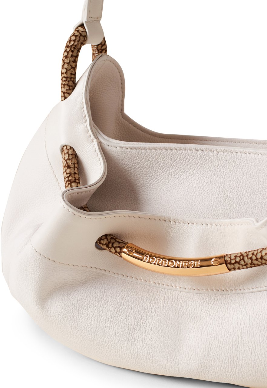 Borbonese FILO HOBO MEDIUM Wit