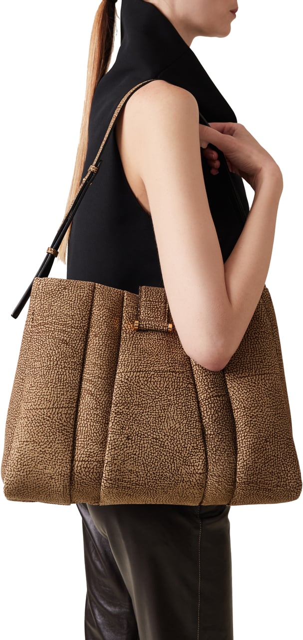 Borbonese L’ECLAIR HOBO LARGE Bruin