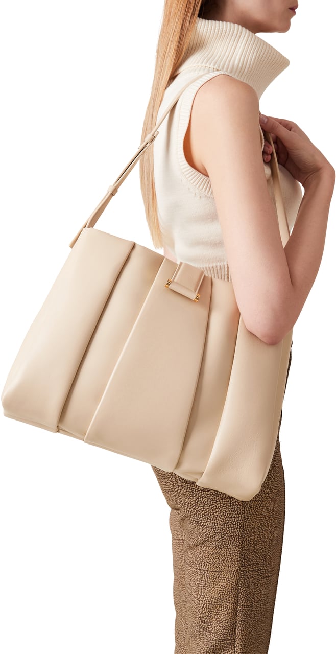 Borbonese L’ECLAIR HOBO LARGE Beige