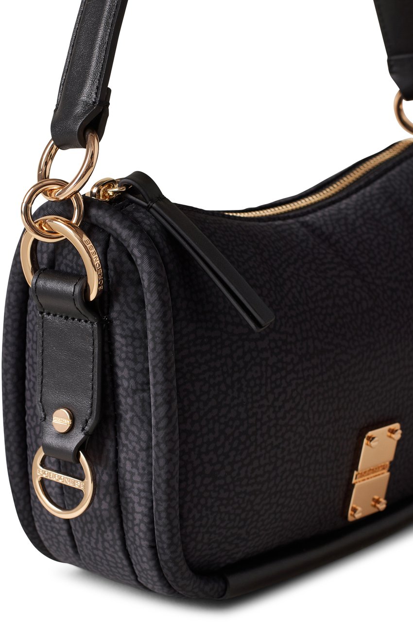 Borbonese CAHIER HOBO SMALL Zwart