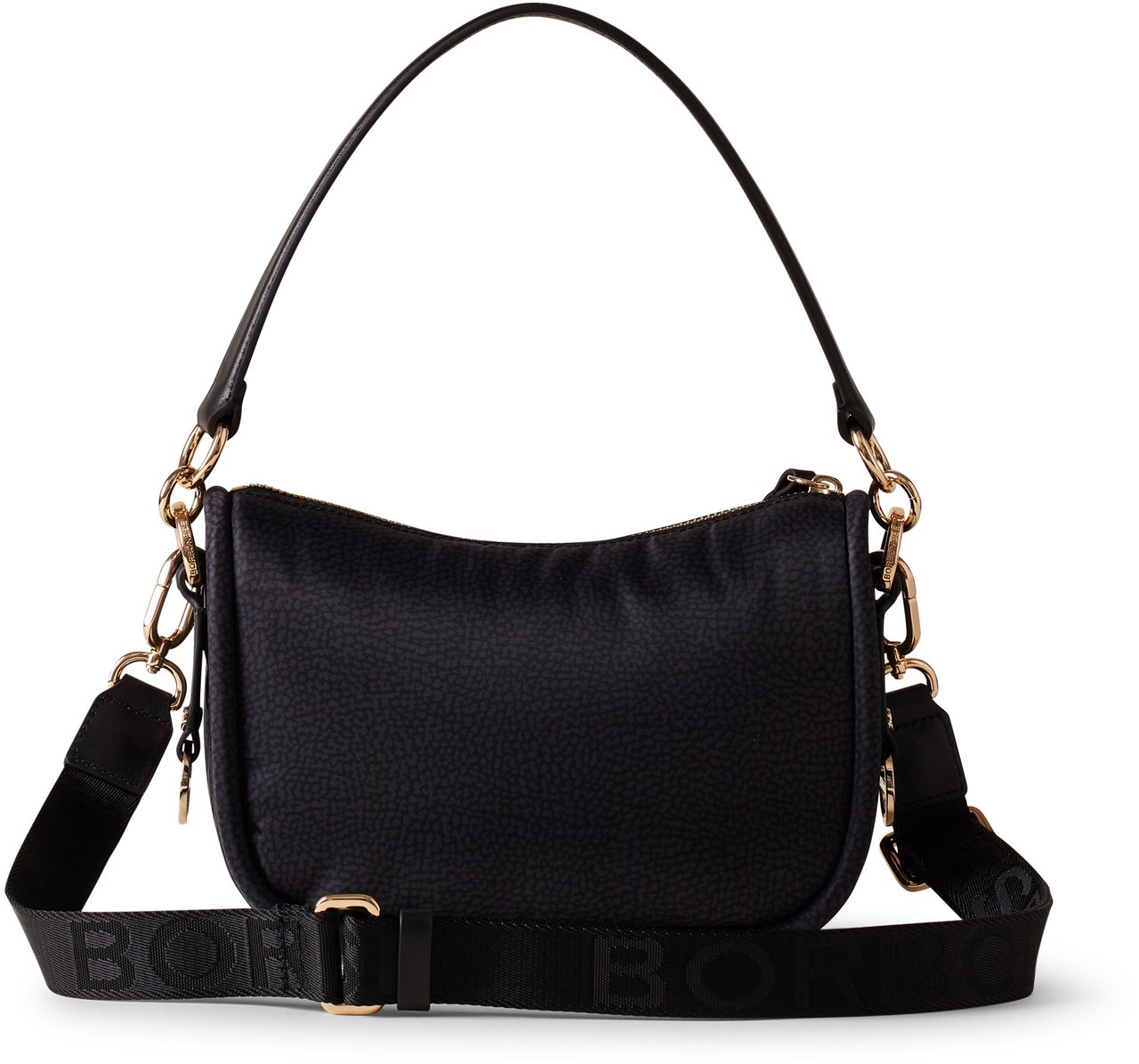 Borbonese CAHIER HOBO SMALL Zwart