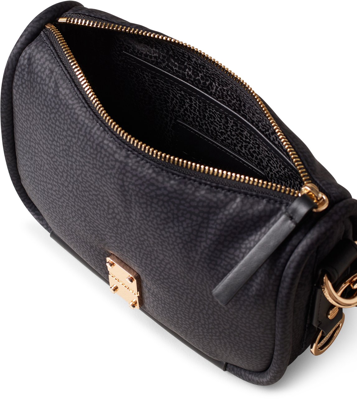 Borbonese CAHIER HOBO SMALL Zwart