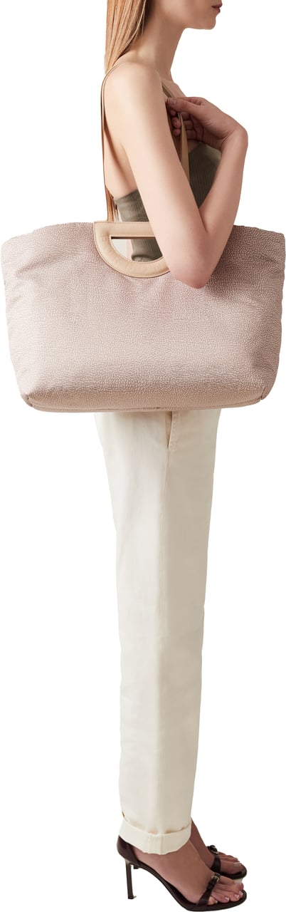 Borbonese BOUCHE SHOPPER LARGE Beige