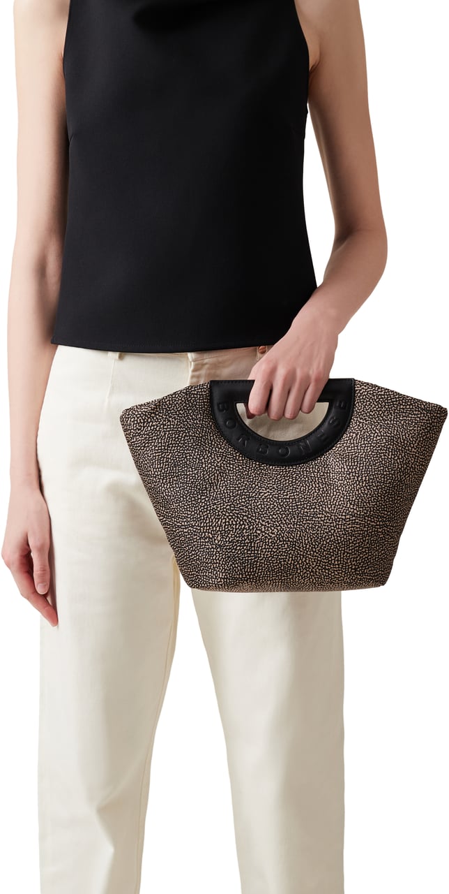 Borbonese BOUCHE SHOPPER SMALL Bruin