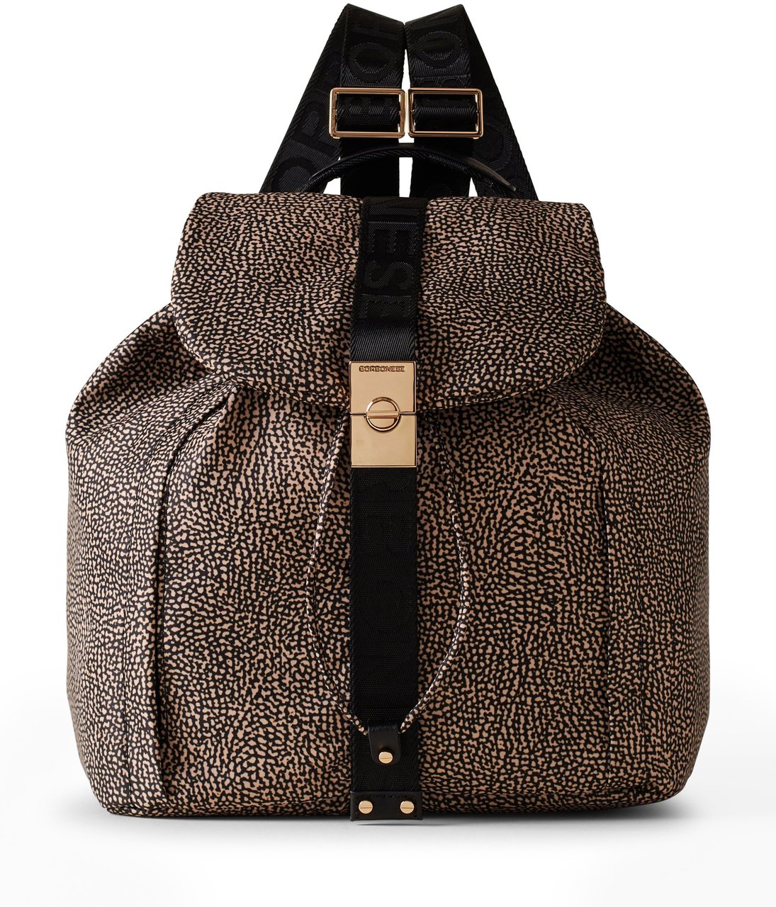 Borbonese FOLD MEDIUM BACKPACK Bruin