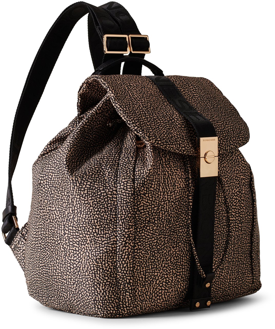 Borbonese FOLD MEDIUM BACKPACK Bruin
