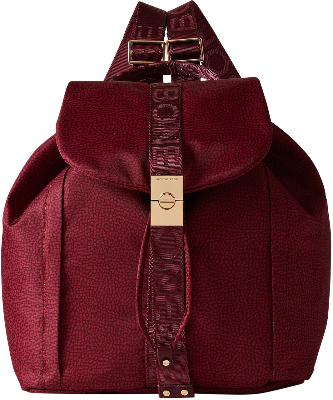 Borbonese FOLD MEDIUM BACKPACK Rood