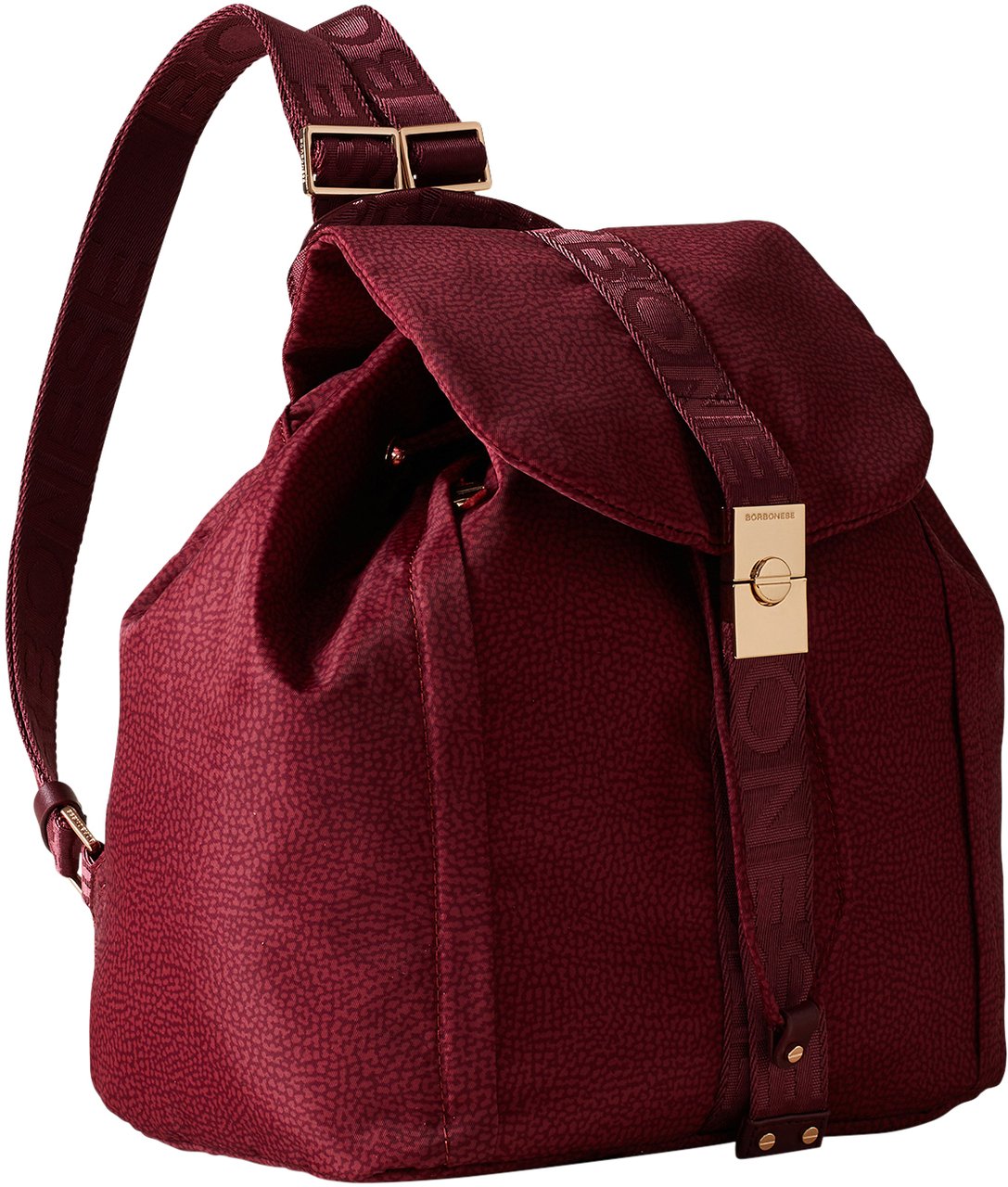 Borbonese FOLD MEDIUM BACKPACK Rood