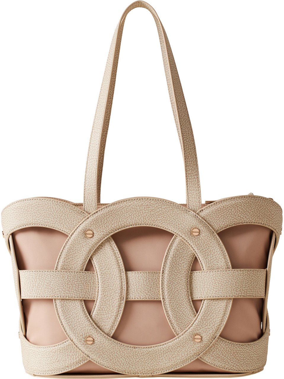 Borbonese ALL ROUND SHOPPER MEDIUM Beige