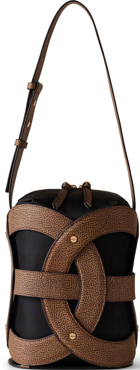 Borbonese ALL ROUND BUCKET MEDIUM Bruin