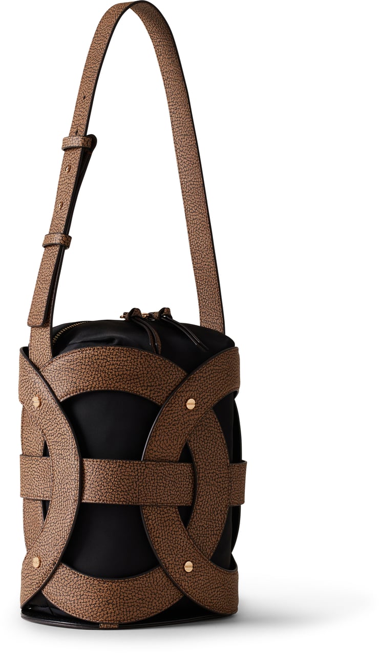 Borbonese ALL ROUND BUCKET MEDIUM Bruin