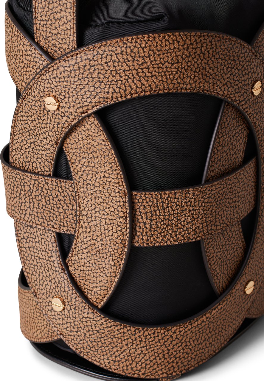 Borbonese ALL ROUND BUCKET MEDIUM Bruin