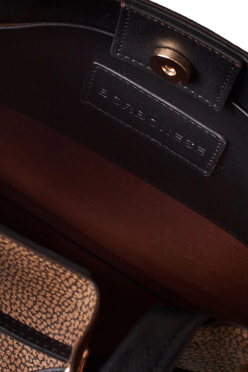 Borbonese Bags Naturale Nero Zwart