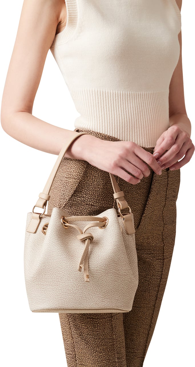 Borbonese MAREE BUCKET SMALL Beige