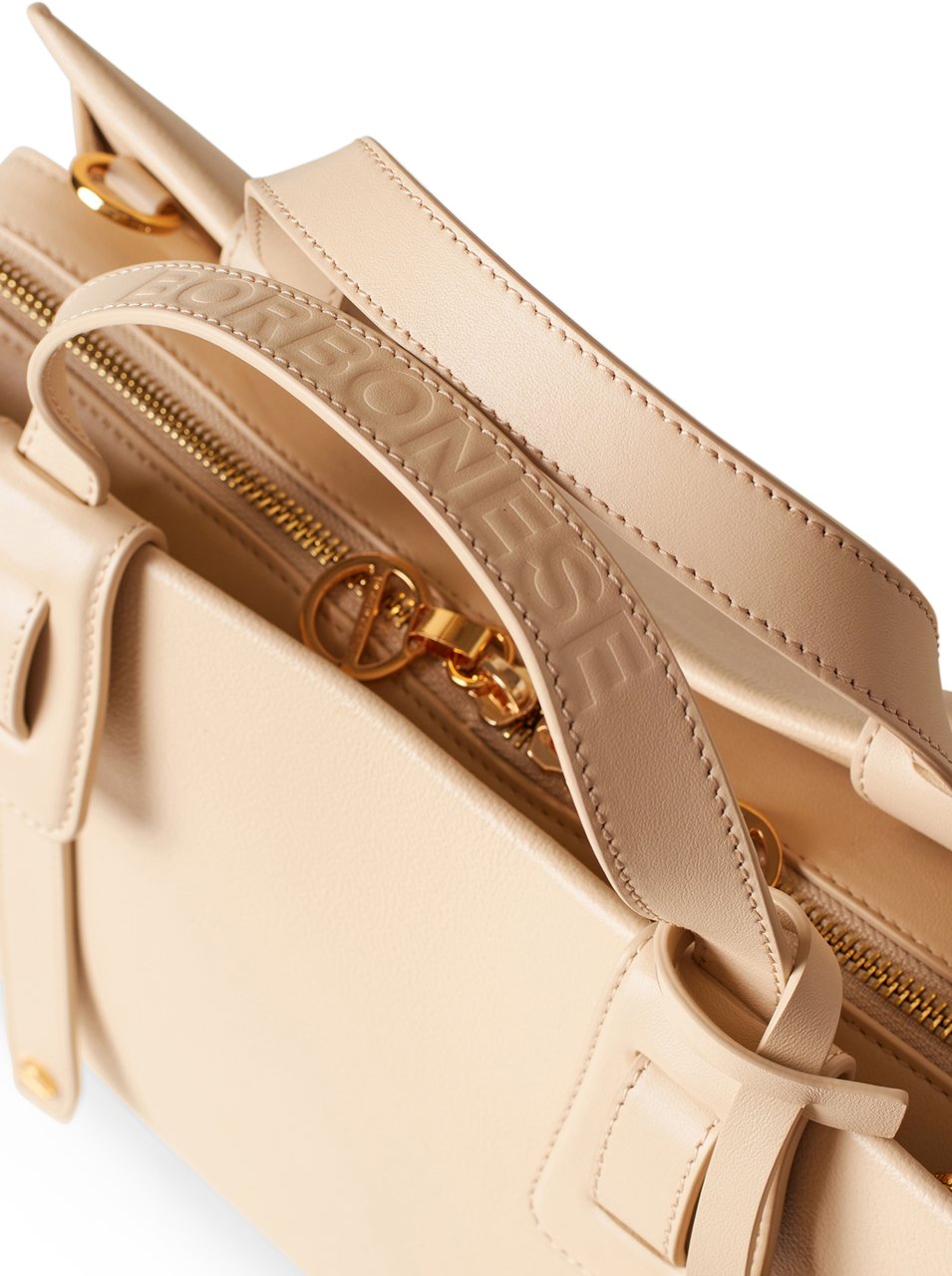 Borbonese DÉJEUNER BOSTON BAG MEDIUM Beige