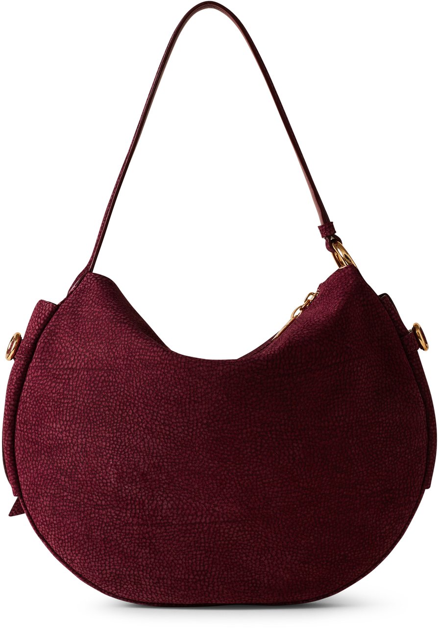 Borbonese BRIDLE MEDIUM HOBO BAG Rood