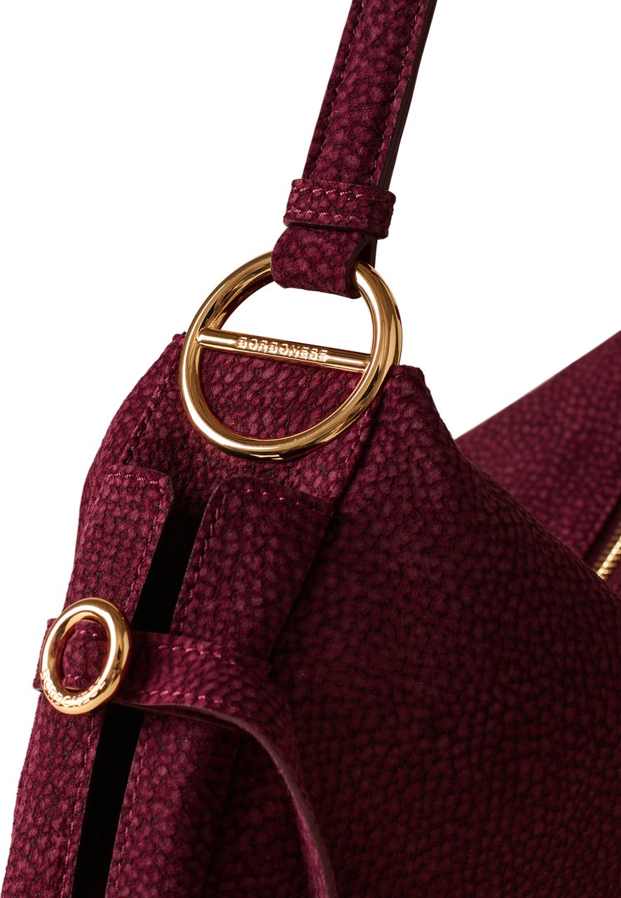 Borbonese BRIDLE MEDIUM HOBO BAG Rood