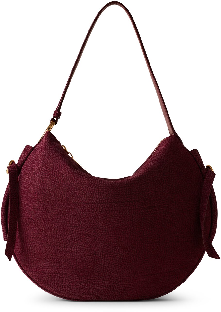 Borbonese BRIDLE MEDIUM HOBO BAG Rood