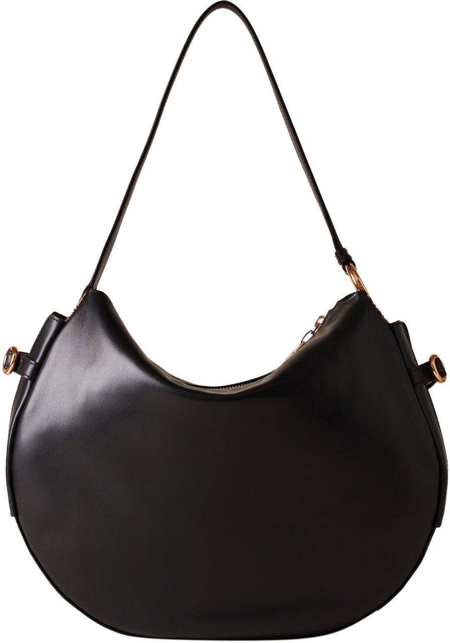 Borbonese BRIDLE MEDIUM HOBO BAG Zwart