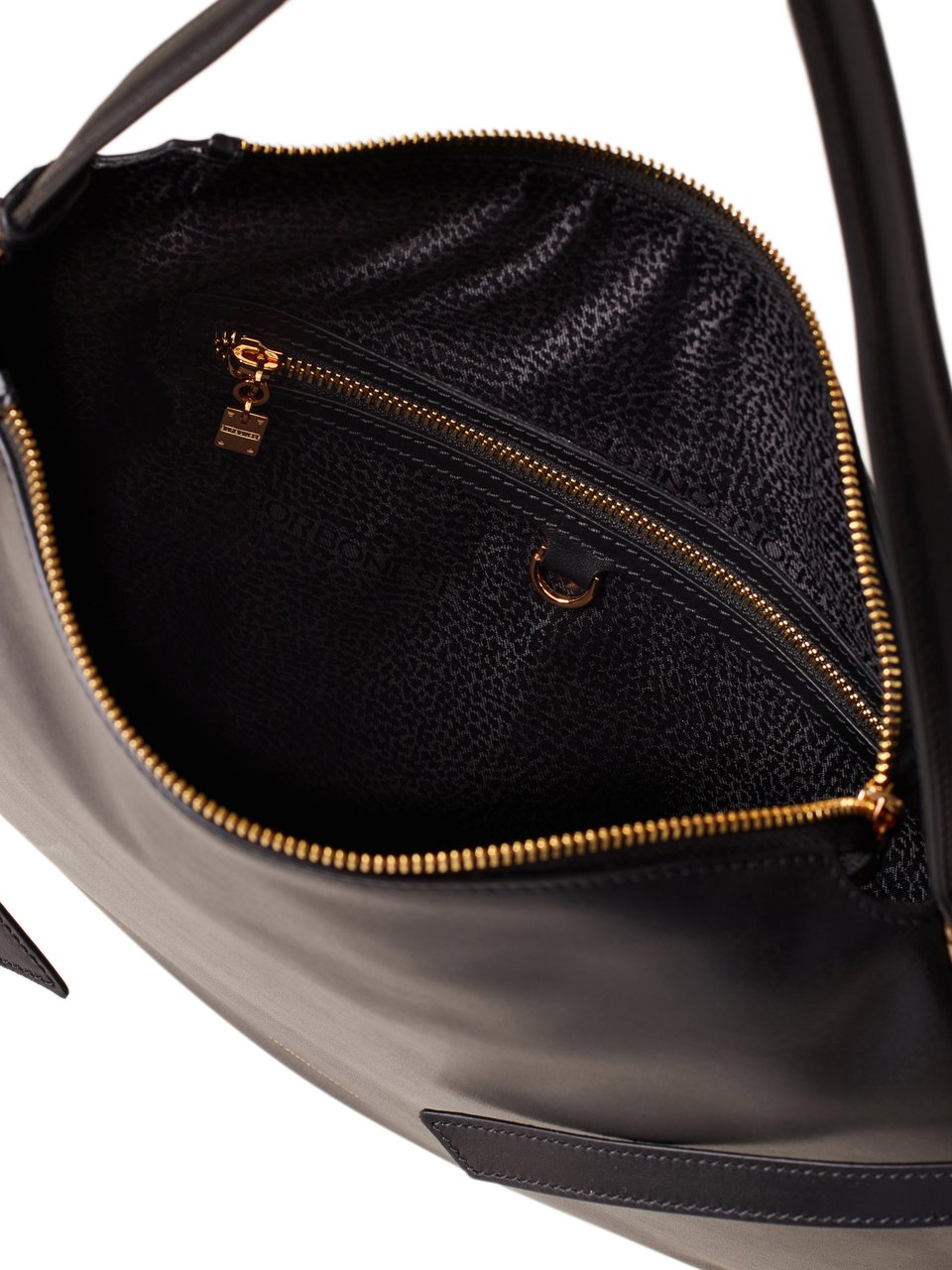Borbonese BRIDLE MEDIUM HOBO BAG Zwart