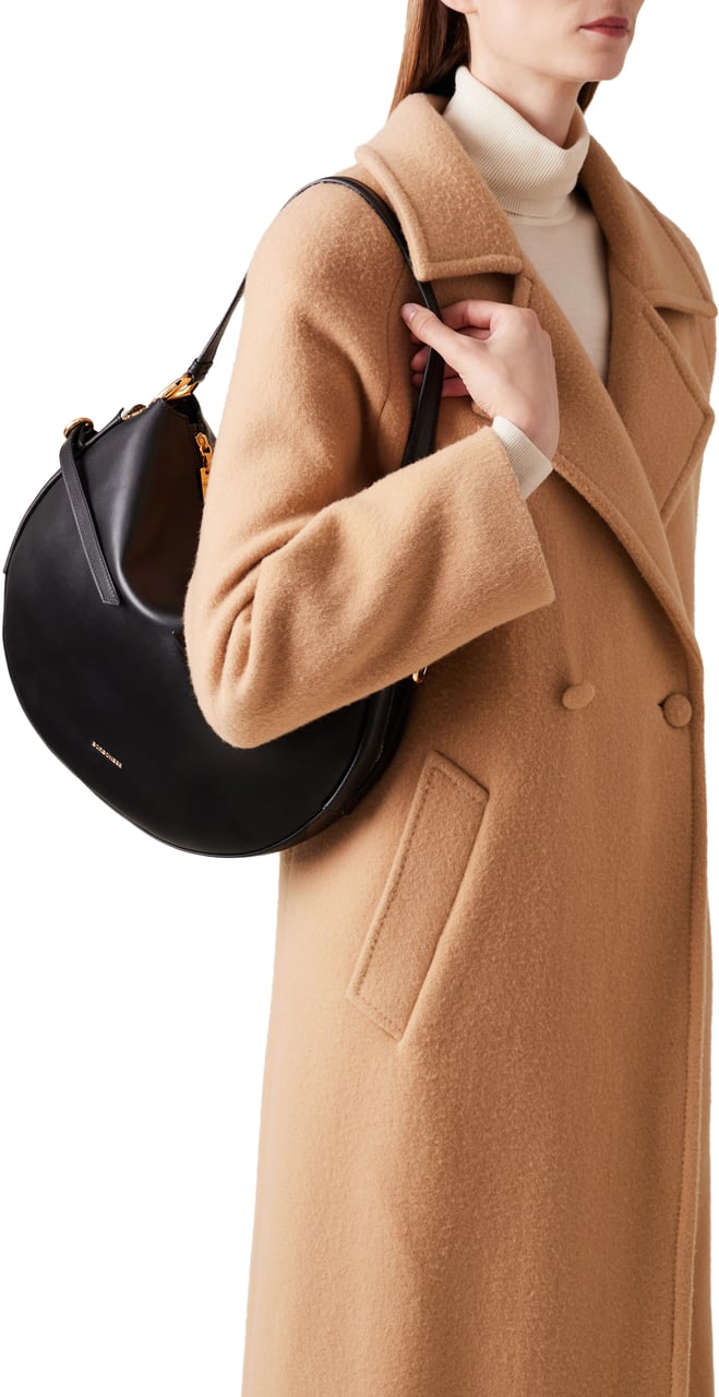 Borbonese BRIDLE MEDIUM HOBO BAG Zwart