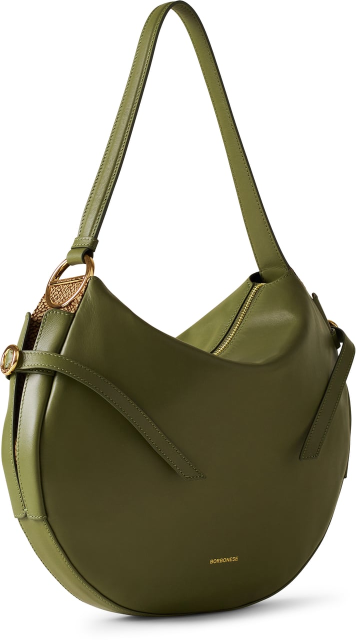 Borbonese BRIDLE MEDIUM HOBO BAG Groen