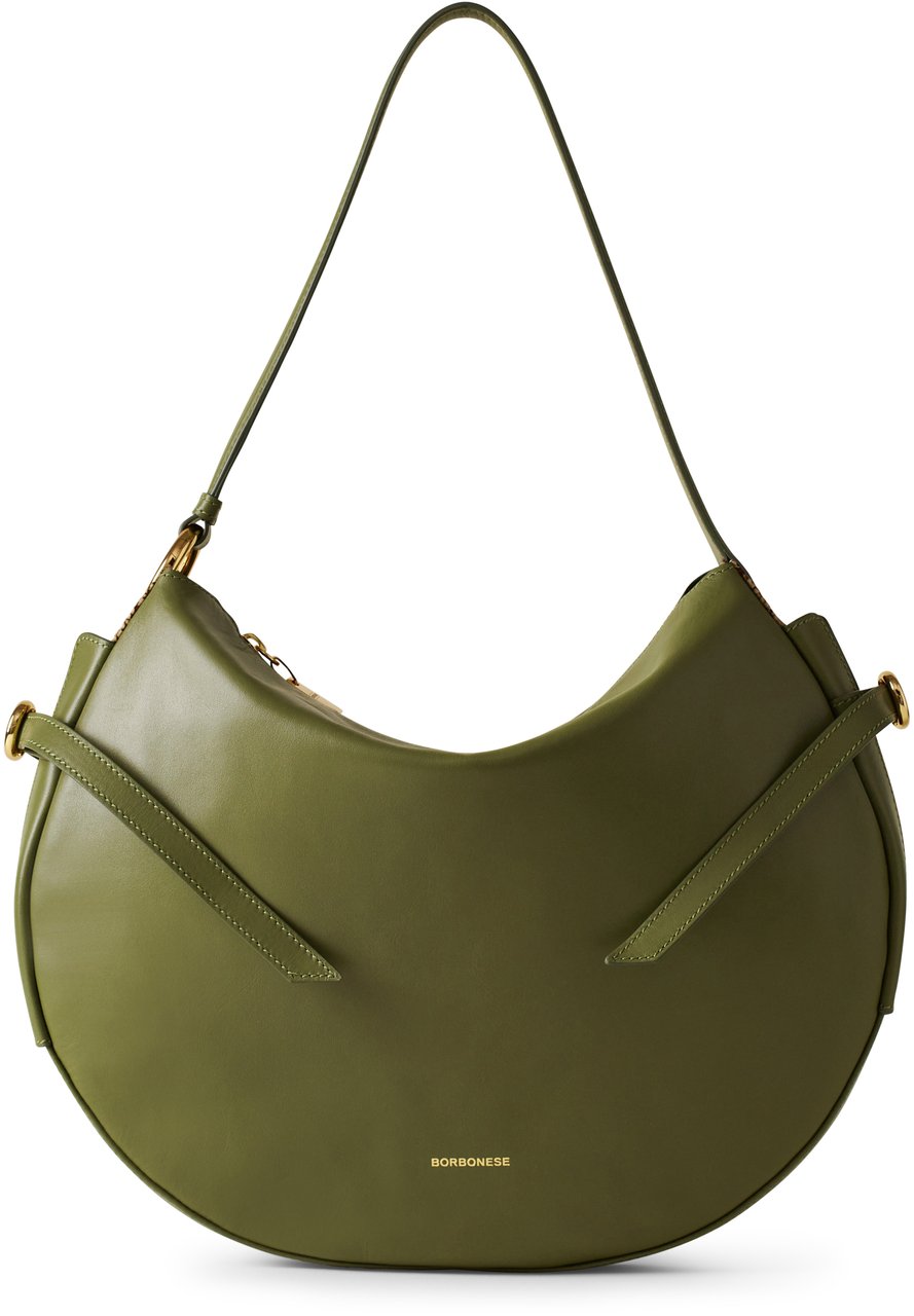 Borbonese BRIDLE MEDIUM HOBO BAG Groen