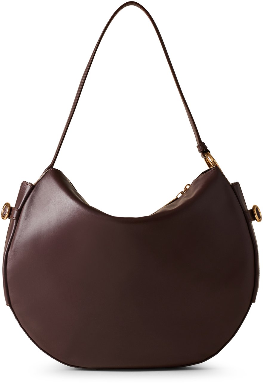 Borbonese BRIDLE MEDIUM HOBO BAG Maroon