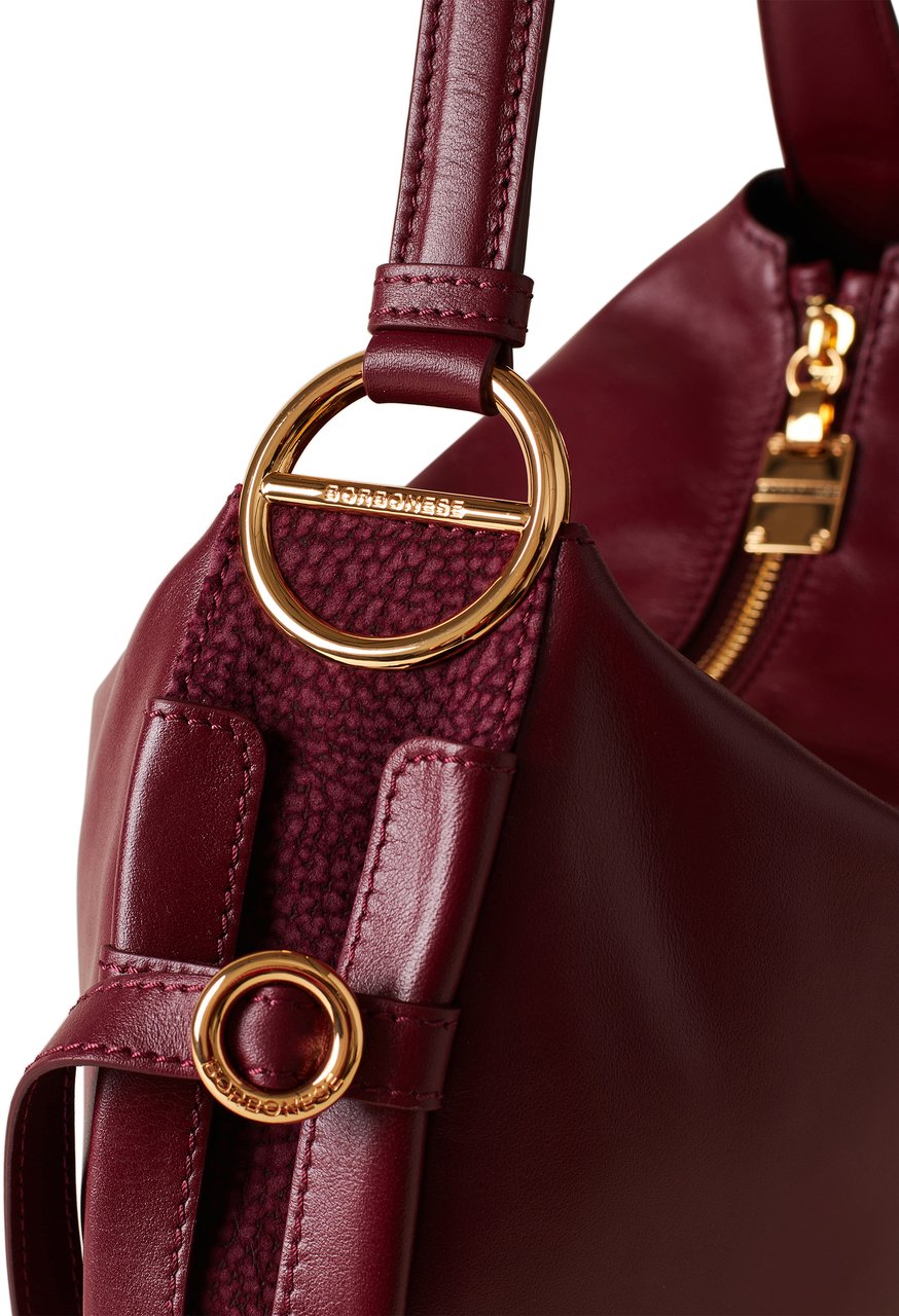 Borbonese BRIDLE MEDIUM HOBO BAG Rood