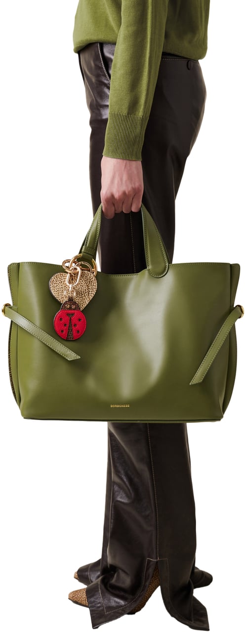 Borbonese BRIDLE MEDIUM SHOPPING BAG Groen